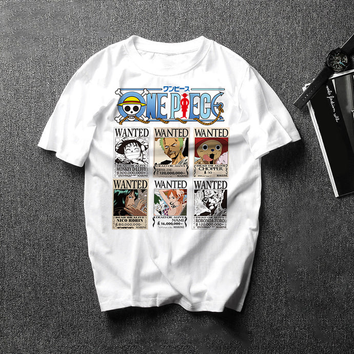 New Japan Anime One Piece Printed Cartoon T Shirt