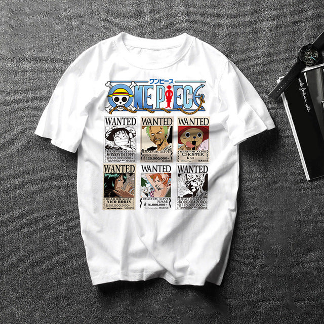 New Japan Anime One Piece Printed Cartoon T Shirt