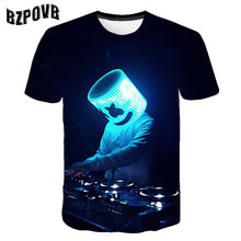 Load image into Gallery viewer, 2019 new marshmallow fashion personality 3D printing T-shirt