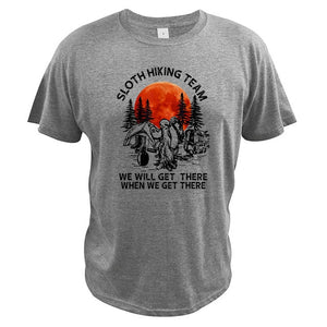 Sloth Hiking Team T Shirt We Will Get There When We Get There Vintage