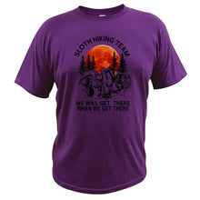 Load image into Gallery viewer, Sloth Hiking Team T Shirt We Will Get There When We Get There Vintage